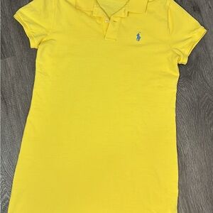 Ralph Lauren Yellow Polo The Mesh Mini Dress